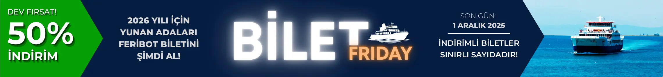 BİLET FRIDAY Yunan Adaları