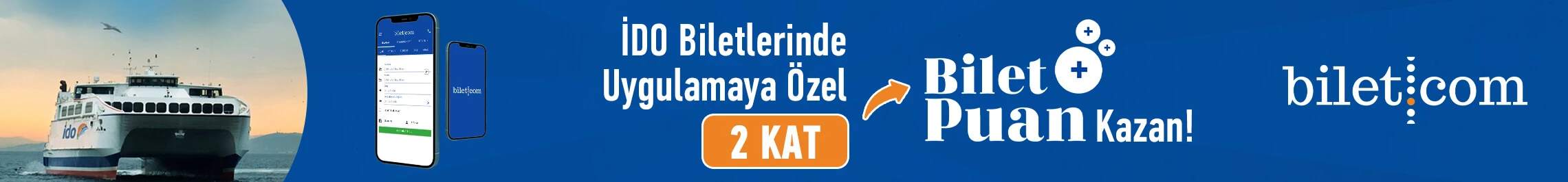 İDO Biletlerinde Uygulamaya Özel 2 Kat BiletPuan