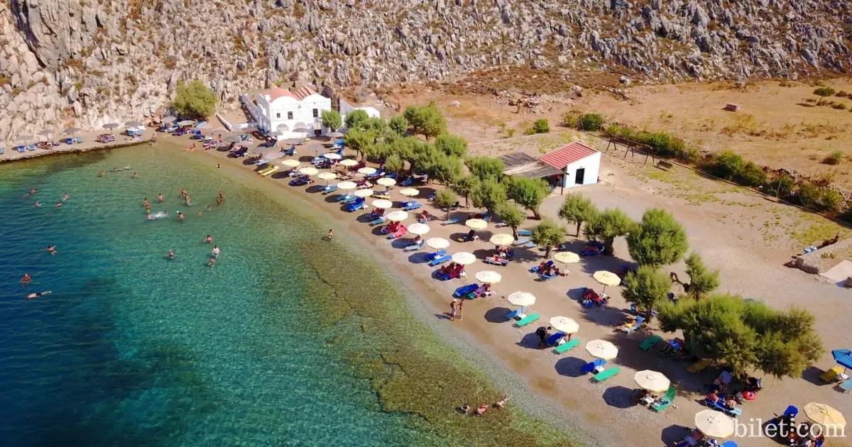 agios nikolaos beach simi island