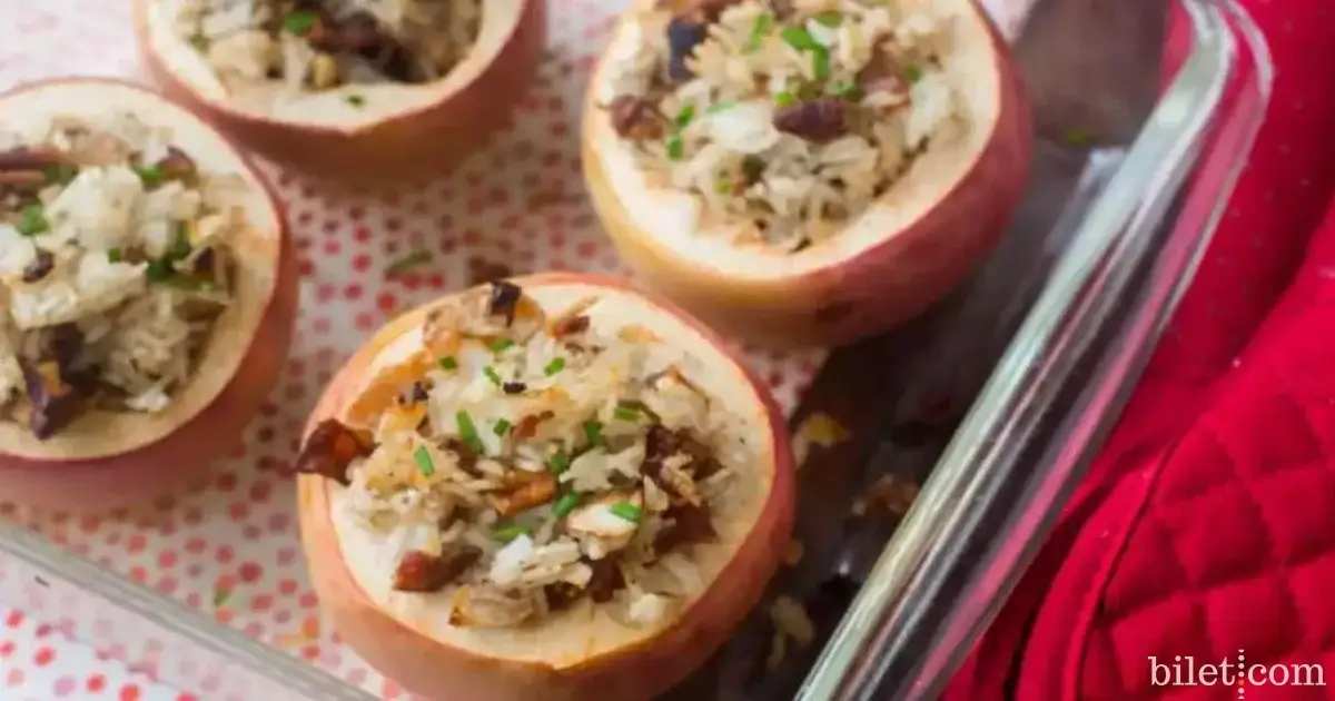 pirinçli elma dolması