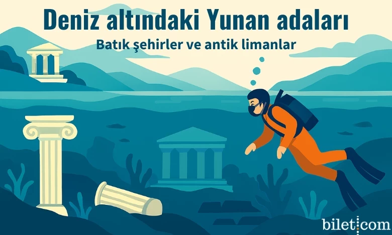 Ilhas gregas submersas: cidades submersas e portos antigos