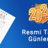 2024 Resmi Tatiller - Bayram Tatili Takvimi