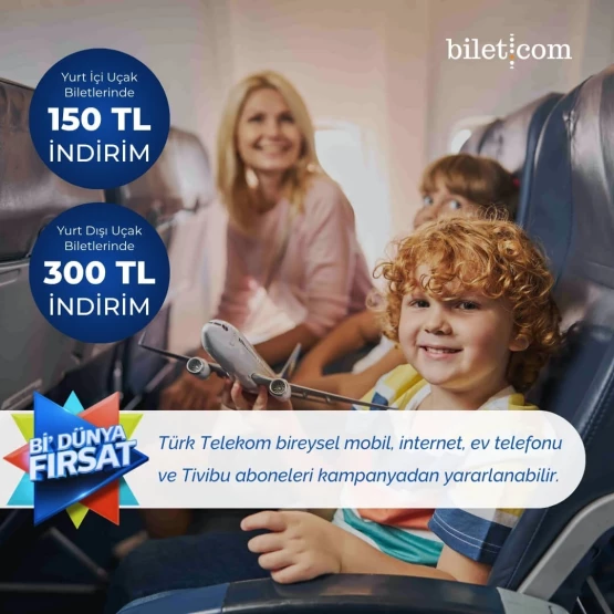 Türk Telekom Müşterilerine Uçak Biletlerinde İndirim Kampanyası