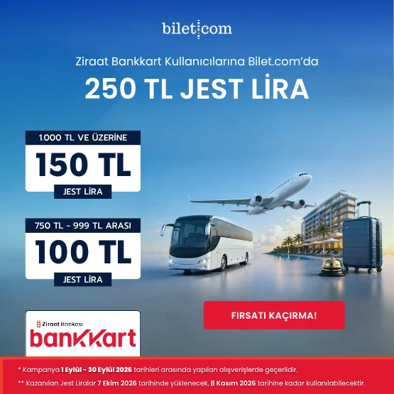 Bilet.com & Ziraat Bankkart: Jest Lira Eylül 2026 Kampanyası
