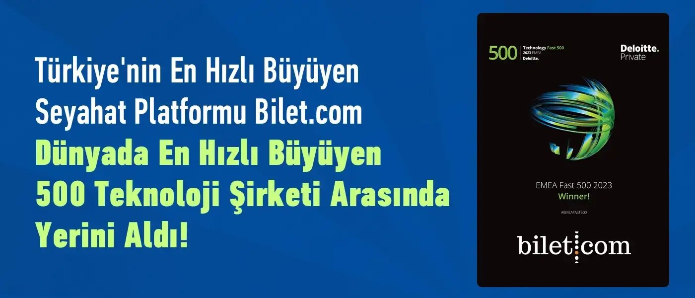 Türkiye'nin en hızlı büyüyen seyahat platformu Bilet.com