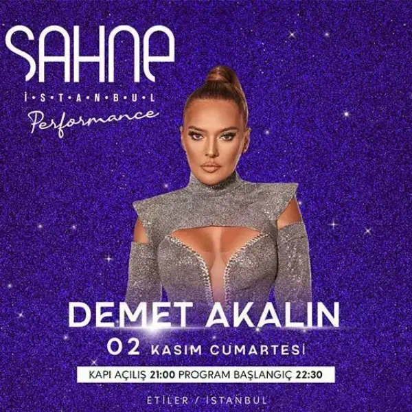Demet Akalın 2 Kasım Sahne İstanbul Konseri